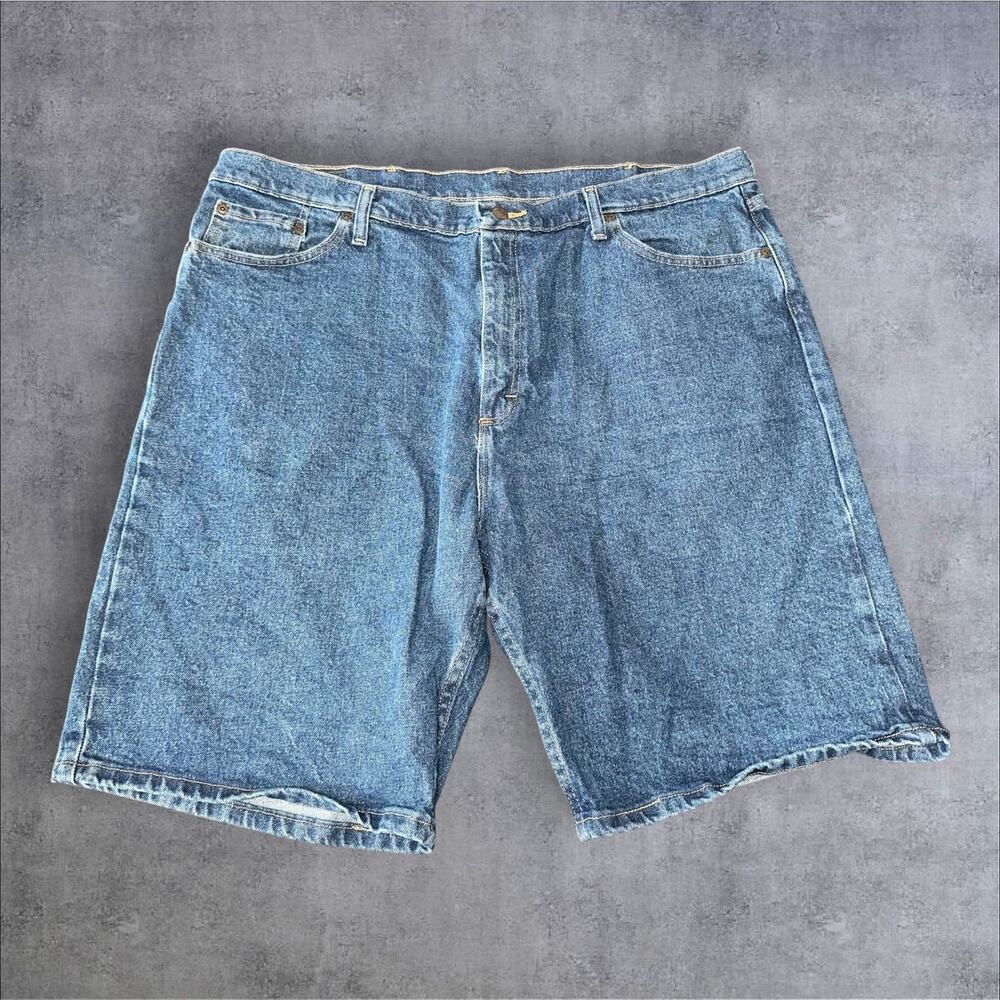 Wrangler Originals Men’s 40 Blue Light Wash Relaxed Fit Denim Jean Shorts Jorts